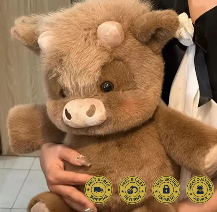 Running Highland Cow Plushie 60cm