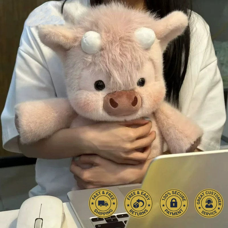 Running Highland Cow Plushie 60cm
